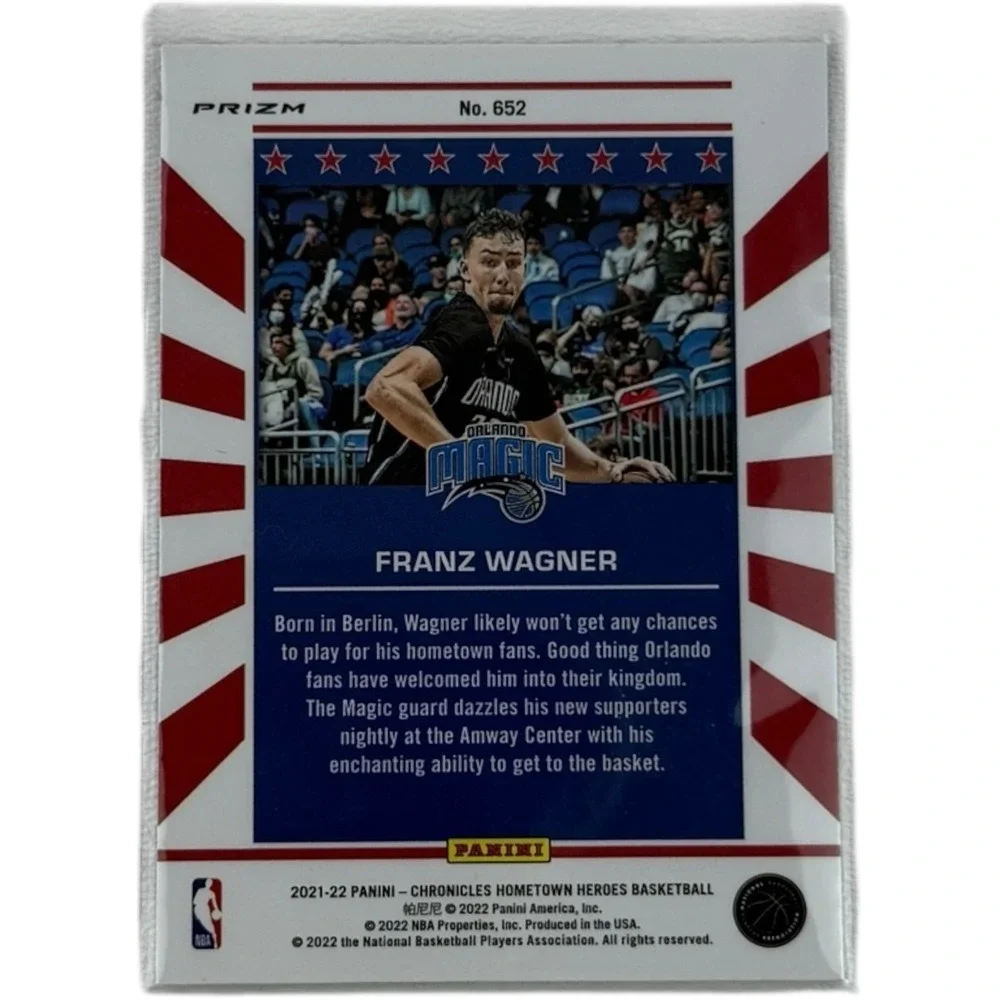 Franz Wagner 2021-22 Panini Chronicles Hometown Heros Pink Prizm‎ RC #652 Magic